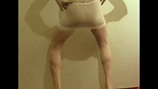 crossdresser maria slays in white nylon panties and high heels 👠💋🔥