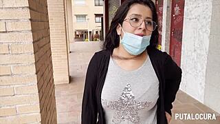 whoa innocent chubby latina dessy gets caught then fucked hot!