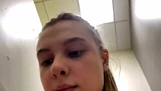 teen's natural tits bounce in hardcore public gym orgasm fuck