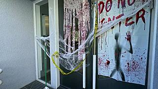 Chloe Foxxe rides huge cock broomstick for Halloween cumshot