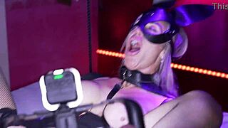 behind the scenes, hot blonde and brunette milfs get fucked hard in swinger club