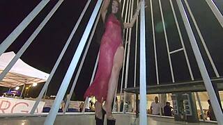 Suzie Q's Voyeuristic Asian Brunette Foot Dance Performance