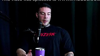 Rafinha cref swing cast moments tease through sheer red fabric