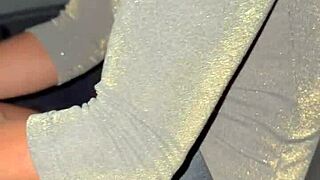 Wife flashes during game hooks stranger in front of cuckold ends at mirante do morro da cruz with husband licking too