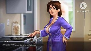 ever wondered how debbie sparks erotic fire in summertime saga's first scenes?