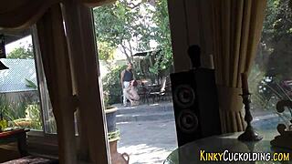 that hot babe gets totally creamed in wild cuckold fun