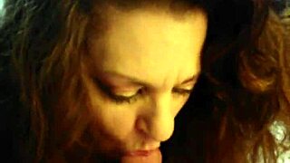 Raven's mouth fills with my hot cum after deep suck