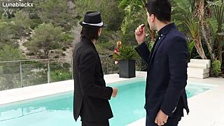 italian multimillionaire seduces submissive maid luna black into wet threesome frenzy with huge cocks