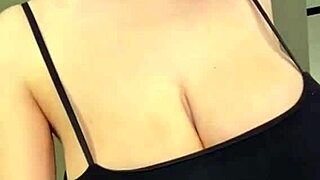 my skinny stepmom pulls out milky natural tits licks hard nipples on cam