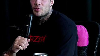 Rafinha cref swing cast moments tease through sheer red fabric