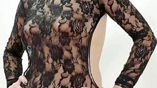 This sexy milf slips into teasing outfits, showing off every curve like she owns the room