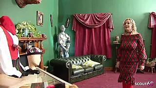 blonde milf cougar with saggy natural tits tempts asian dude for quick store fuck cheating on hubby