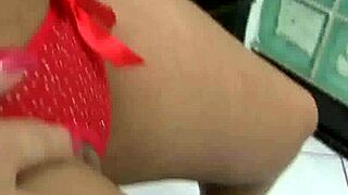 damn this brunette shemale strokes her throbbing cock so hot...