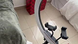 guy fucks beautiful client with big natural tits in his apartment