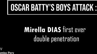 Skinny Brazilian Mirella Dias Tries First Double Anal DP Vaginal ATM Dry