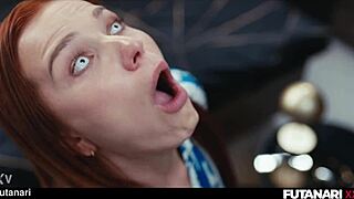 one magic cigarette puff and her cock swells huge for shemale creampie bliss