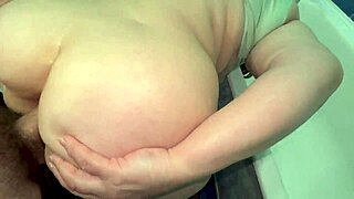 stepmom teaches stepson bathroom sex lesson then moves to sofa for doggystyle