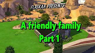 a friendly family hangs out together casually