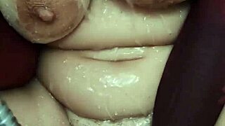 curvy latina babe shakes big natural tits and ass in steamy homemade bath tease