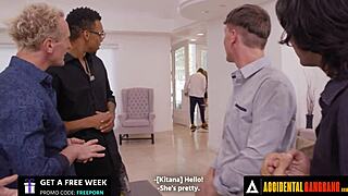 Whoa! Hot stripper Kitana Montana's clothes ripped in accidental gangbang by boyfriend and friends!