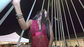 Suzie Q's Voyeuristic Asian Brunette Foot Dance Performance
