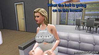 a friendly family hangs out together casually