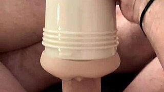 caught jerking monster cock with new fleshlight watching porn