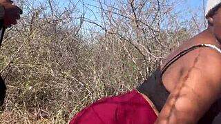 wanna watch me bend this ebony slut over outdoors for doggystyle creampie pounding?