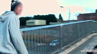 Why so pissed off flashing shaved pussy on london streets?