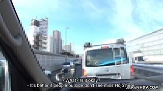 Japanese Maki Hojo Sucks Dick in Car Uncensored Beaver Ride