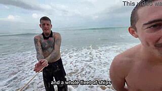 Two Pirates Fuck Muscular Blonde Sailors' Tight Pussies In Post-Shipwreck Orgy