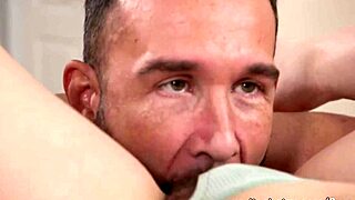 Hairy teen enjoys bush licking and deep sucking