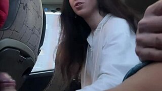 Public bus flashing girl grabs my huge cock handjob blowjob till cum explosion pov