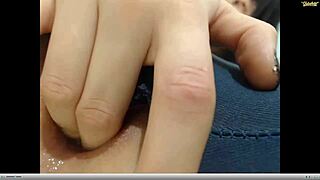 webcam brunette's nice ass rides dildo wildly! 