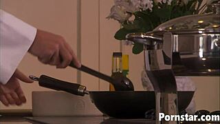heart racing as horny haley paige gets rough fucked doggystyle in kitchen panties