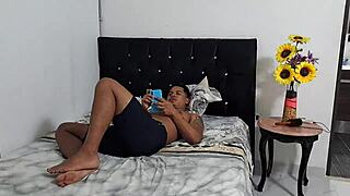 hot mature sneaks for stepson's cock as soon as husband leaves for work. she can't resist his big dick anymore