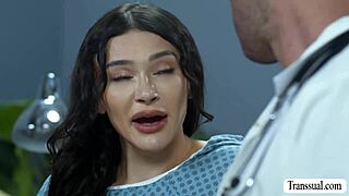 Doctor barebacks slut ts patient andylynn payne's tight asshole deep