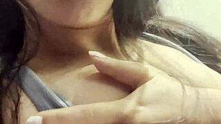 i get so excited fingering my pussy in empty public bathroom thrill