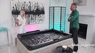 In-Law Begs Me To Ride Cock During Nuru Massage Tension Explodes!