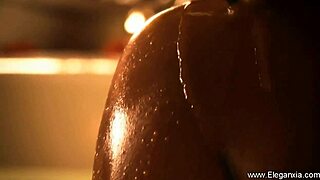 bollywood brunette teases with slow striptease ripping clothes to reveal erotic nude dance