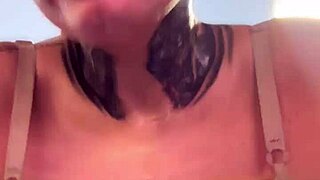 gym influencer trains in see-through top dripping wet pussy draws stares