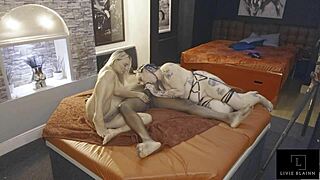 Jay playhard bangs eva may and livie blainn in tight pussy spitting threesome