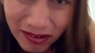 chica trans moans loud while taking cock deep in her tight ass