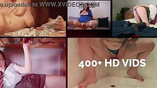 that blue haired nurse grabs your cock for her special exam