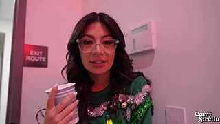 Big Titty Latina Coworker Fucks Me Sloppy at Office Christmas Party Desk Pound