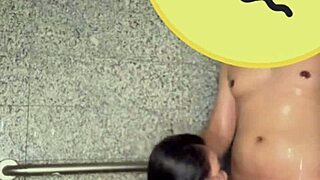 i can't stop moaning as asian beauty deepthroats in shower