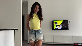 stepbro flashed his cock during movie so i gave up my ass for rough anal