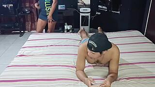 whoa, this anal-enduring stepdaughter slut takes a massive pounding right next to my wife's room! 🍑🔥💦 Huge creampie finish!