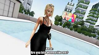 trans crossdresser begs for rough ass fuck in beso promo game