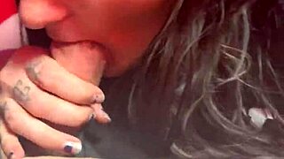 Wifey deepthroats cock while schoolgirl shopping turns public fuck
